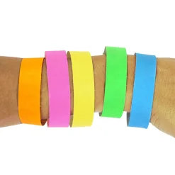 50 Bracelets d’Identification Papier Indéchirable Couleurs Assorties