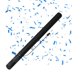 Canon à confettis électrique bleu 80 cm