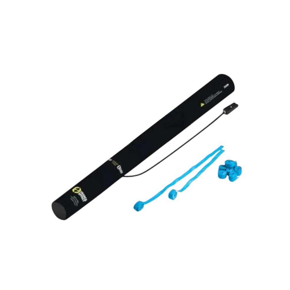 Canon à confettis électrique 40cm - Streamer Bleu