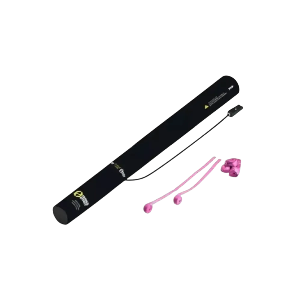 Canon à confettis électrique 40cm - Streamer Rose