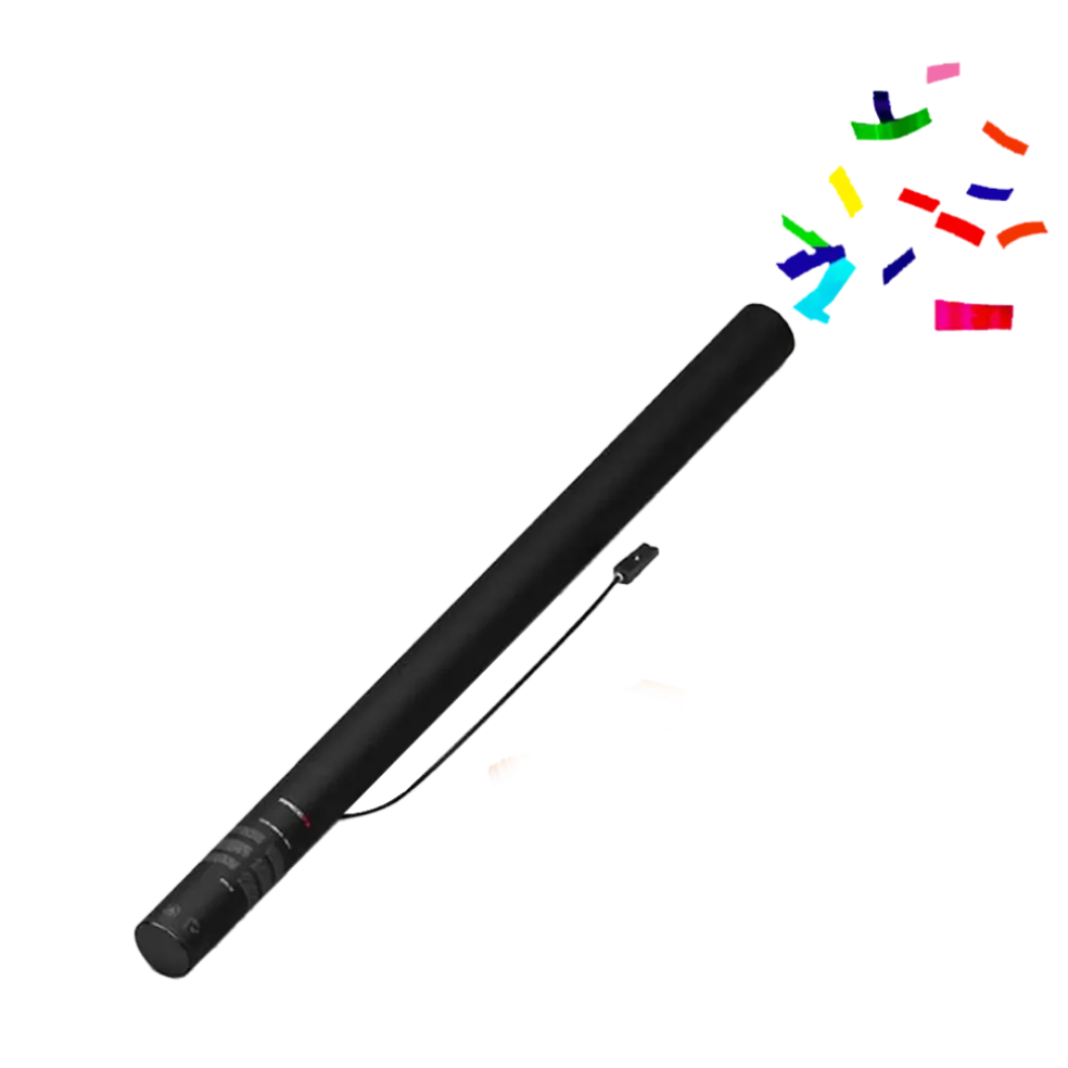 Canon à confettis électrique multi 80 cm 100% Biodégradable