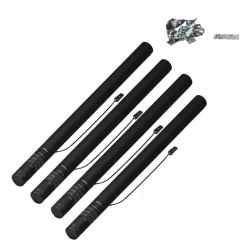 Canon à confettis électrique Streamer Argent Métallique 80cm