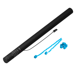 Canon à confettis électrique Streamer bleu 80 cm