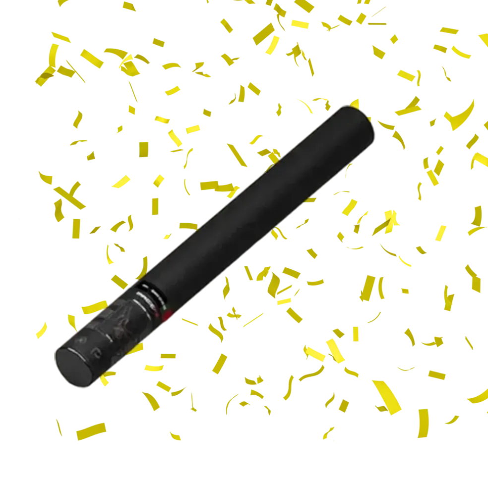 Canon à confettis manuel jaune 50 cm Magic FX