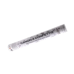 Canons confettis 40cm Blanc