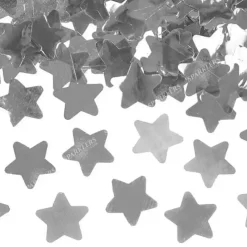 Canons confettis 40cm en étoile argent