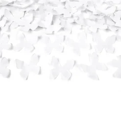 Canons à confettis 60 CM Papillons blancs
