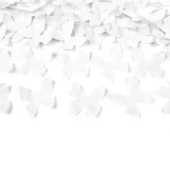 Canons à confettis 80 CM Papillons blanc