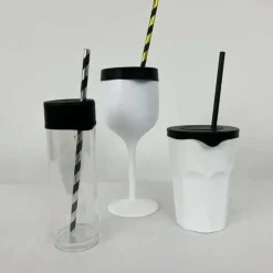 Capotes de verre en silicone réutilisables noirs - Ø50 mm - Lot de 10