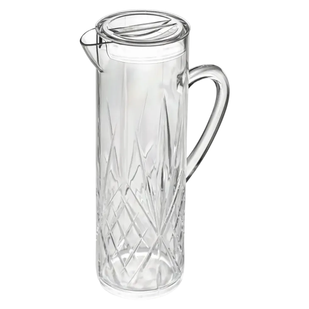 Carafe incassable "Firenze" avec couvercle – 1,5 L en SAN transparent
