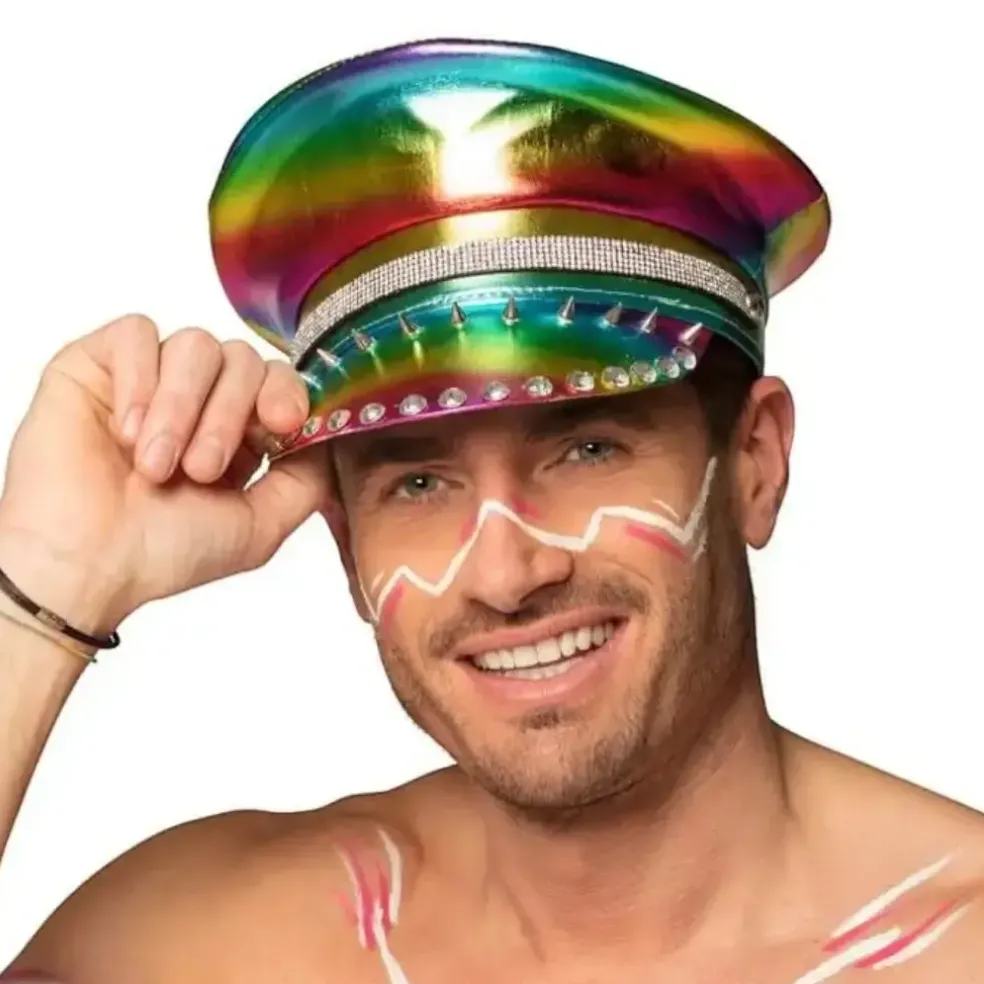 Casquette Arc-en-ciel avec Clous