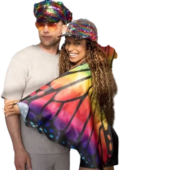 Casquette Capitaine Rainbow Switch – Paillettes Réversibles Arc-en-ciel / Or