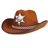 Chapeau Cowboy Enfant Sheriff Marron – Accessoire Déguisement Far West