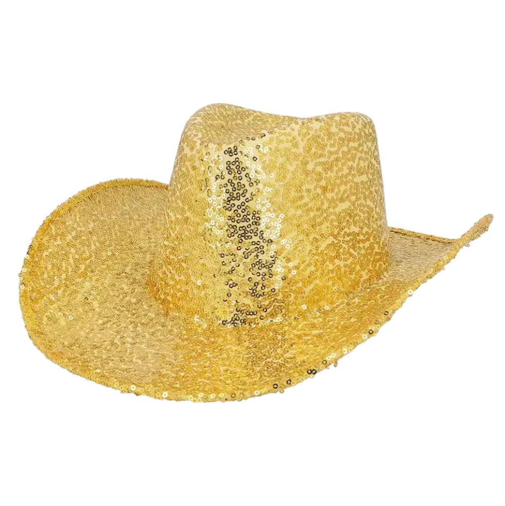 Chapeau Cowboy Rodeo Party Or – Chapeau Cowboy Paillettes Festival & Carnaval