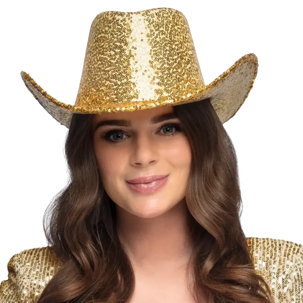 Chapeau Cowboy Rodeo Party Or – Chapeau Cowboy Paillettes Festival & Carnaval
