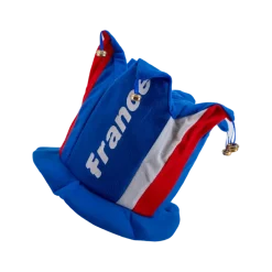 CHAPEAU FRANCE + CLOCHETTES - BLEU BLANC ROUGE