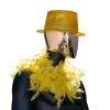 Chapeau Haut de Forme Paillette Or