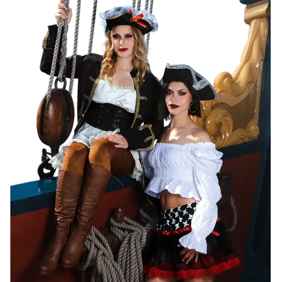 Chapeau Pirate Stacey Femme – Accessoire Déguisement Pirate Élégant