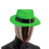 Chapeau Tribly style Mafieux fluo néon Vert