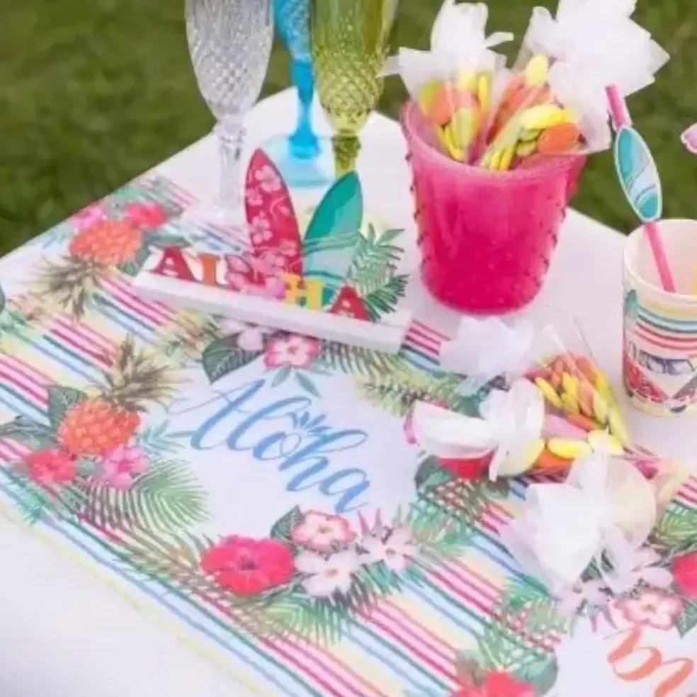 Chemin de table "Aloha" Multicolore - 5m*30cm