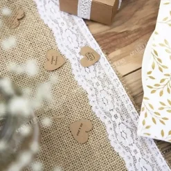 Chemin de table en toile de jute 2m75