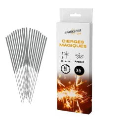 Cierges magiques pack de 6 (Moyen modèle )