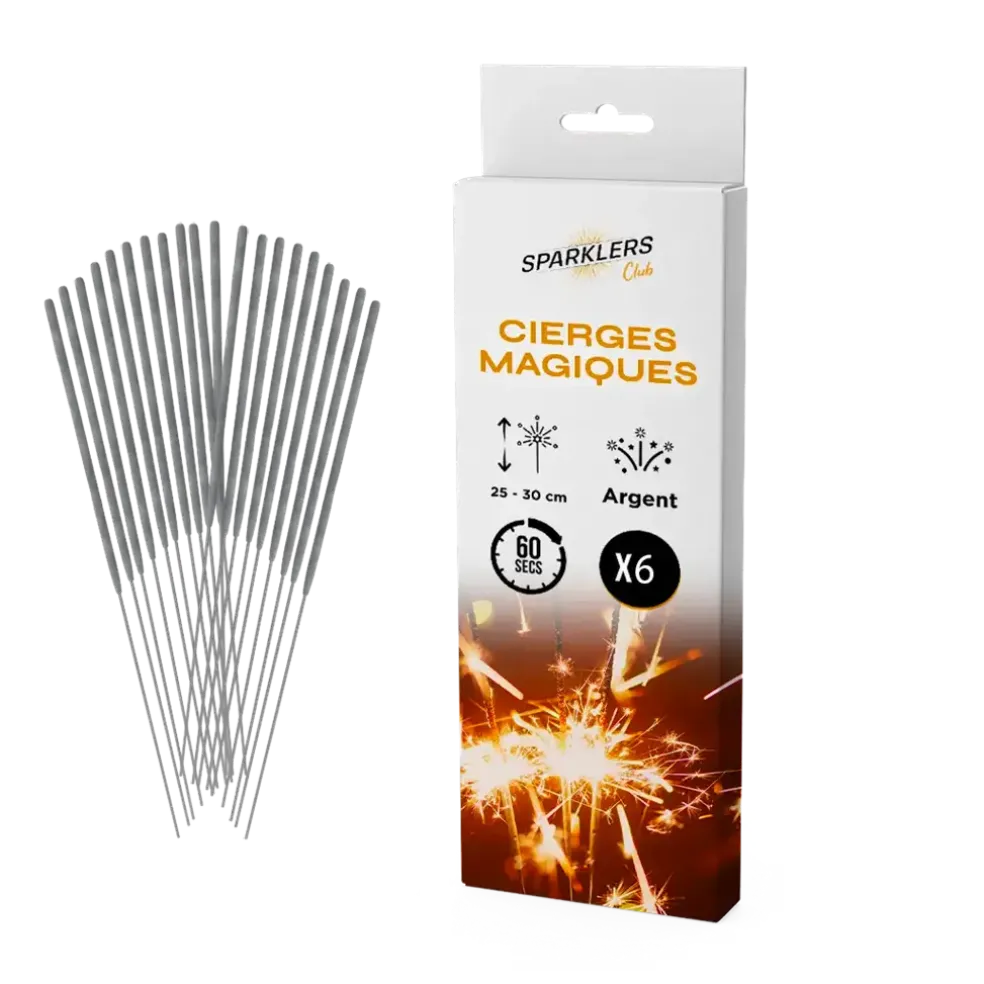 Cierges magiques pack de 6 (Moyen modèle )