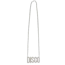 Collier Disco Argent – Accessoire Déguisement Années 80