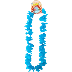 Collier Hawaïen à Fleurs Bleu Turquoise