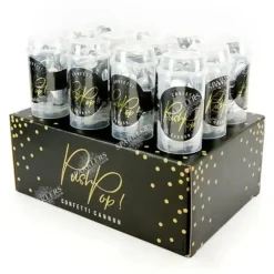 Confettis push pop argent
