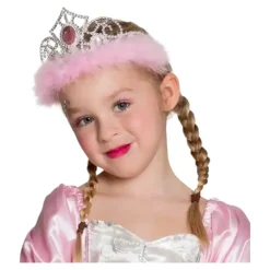 Couronne de Princesse avec Plumes Roses