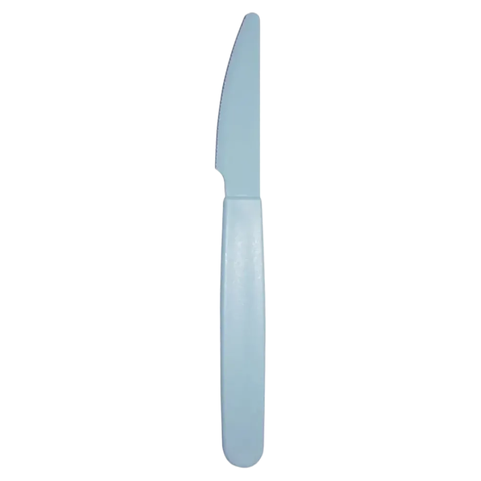 Couteau incassable PP Bleu Pastel - Lot de 6