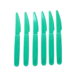 Couteau incassable PP Vert Pastel - Lot de 6