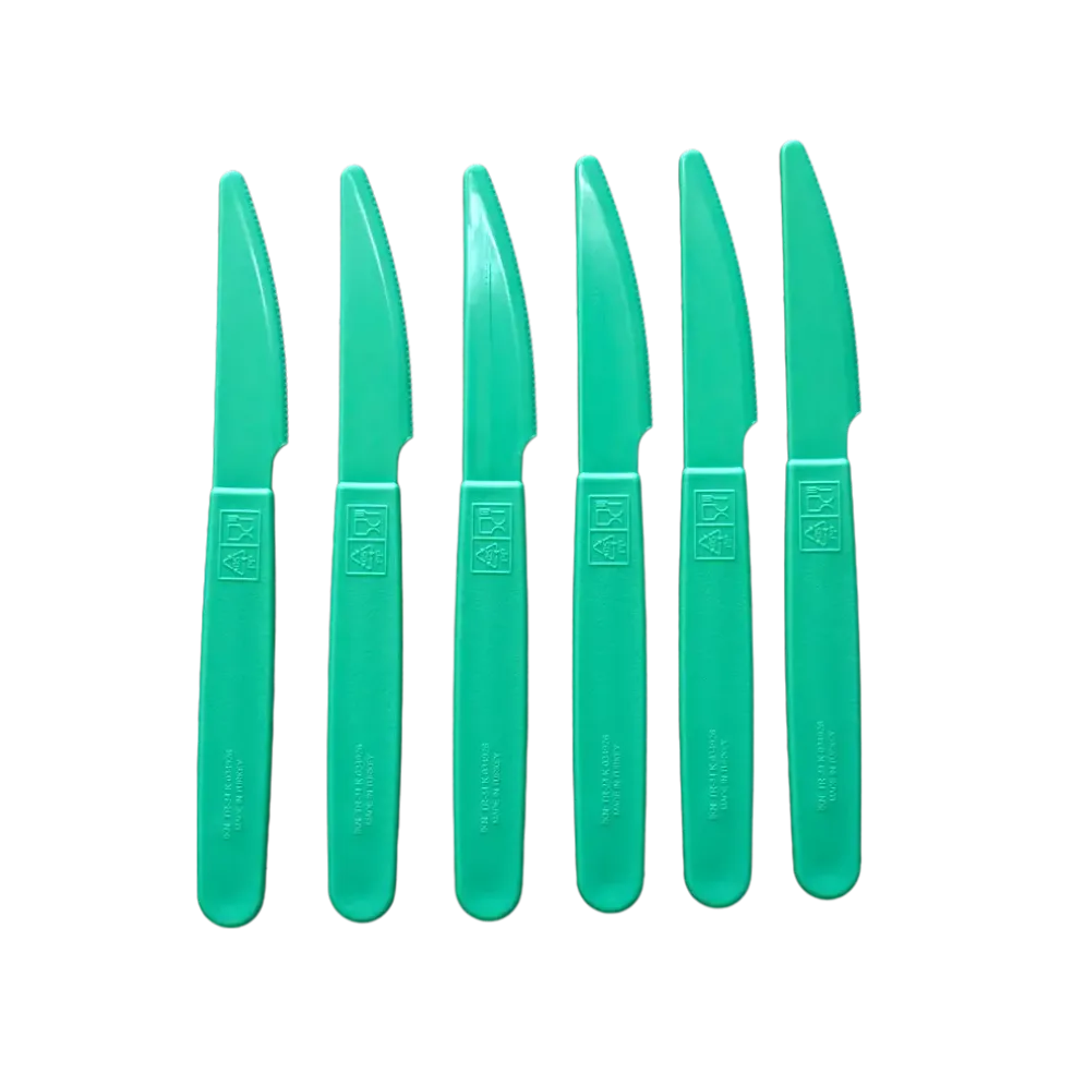 Couteau incassable PP Vert Pastel - Lot de 6