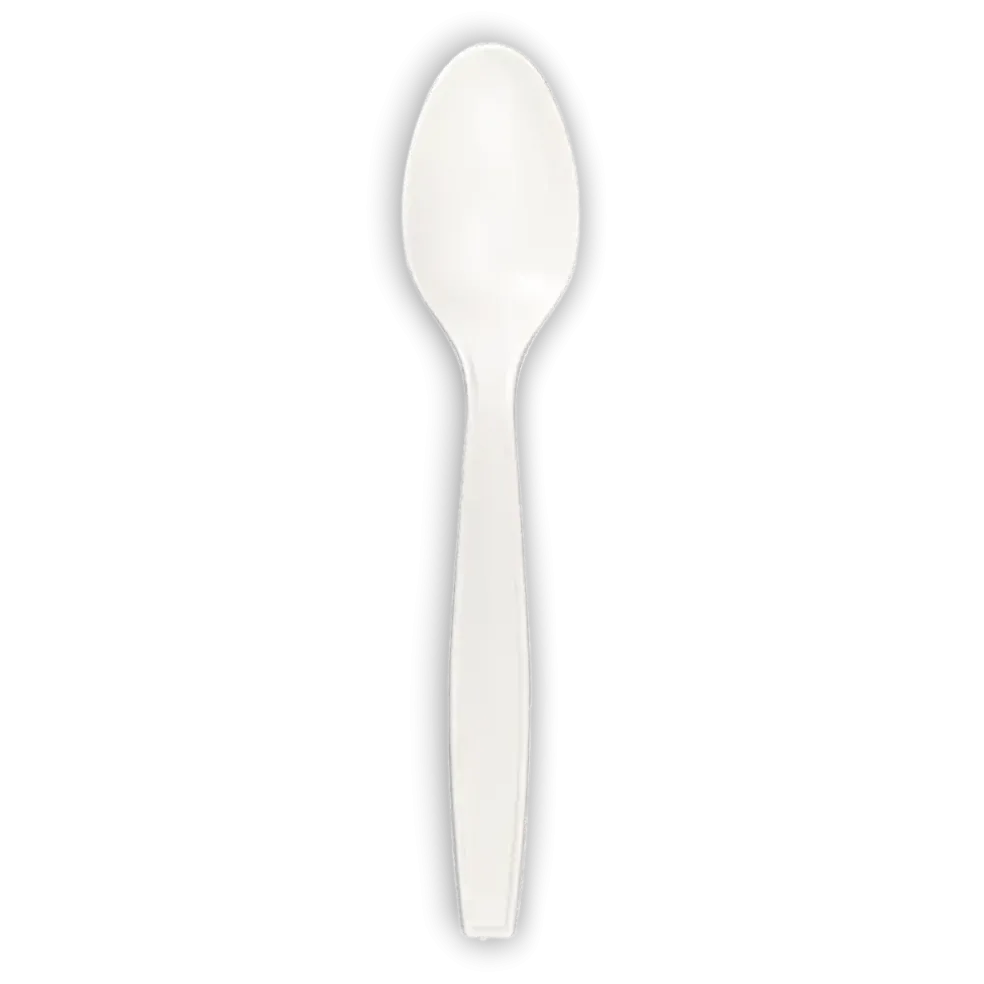 Cuillère Blanche jetable en Amidon de Maïs (Lot de 6)