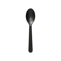 Cuillère à Café Noire jetable en Amidon de Maïs (Lot de 50)