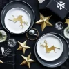 Décoration étoiles dorées (6 pièces)