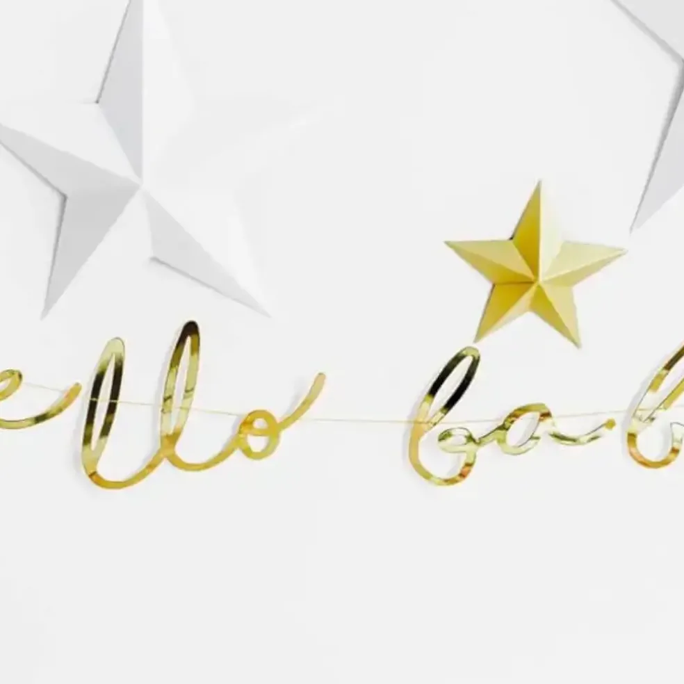 Décoration étoiles dorées (6 pièces)