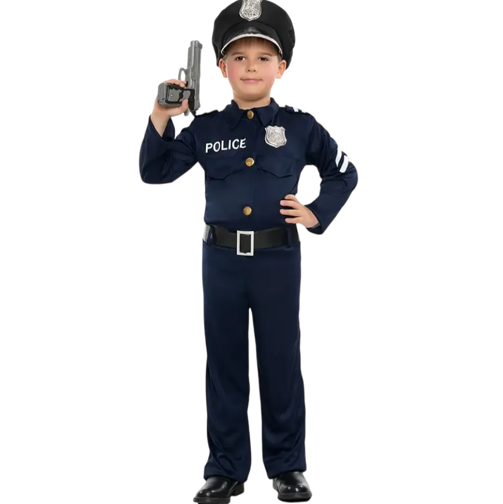 Déguisement Policier Enfant 3-4 Ans – Costume Police Garçon Carnaval