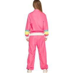 Déguisement Survêtement Rétro Néon Rose Femme Taille S – Années 80