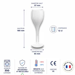 Flûte à Champagne Blanche 12cl