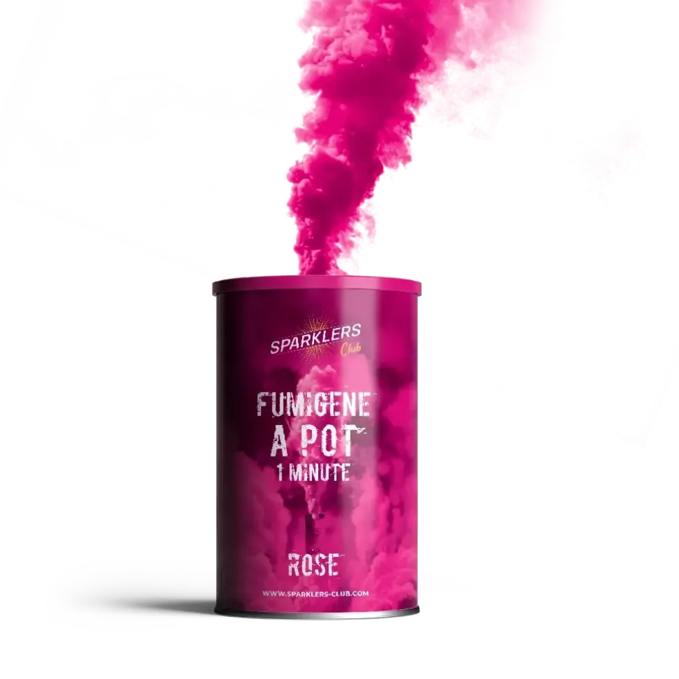 Fumigène en pot 1 minute Rose (à poser au sol)