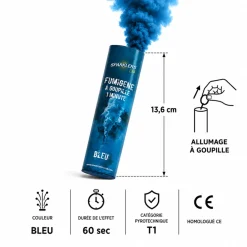Fumigène à main Goupille 1 minute Bleu