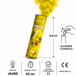 Fumigène à main Goupille 1 minute Jaune