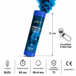 Fumigène à main 1 minute bleu