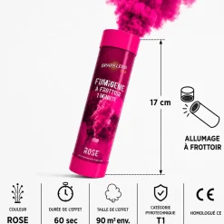Fumigène à main 1 minute Rose