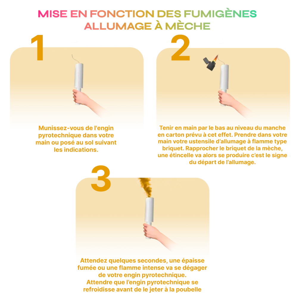Fumigène à mains 45 secondes blanc
