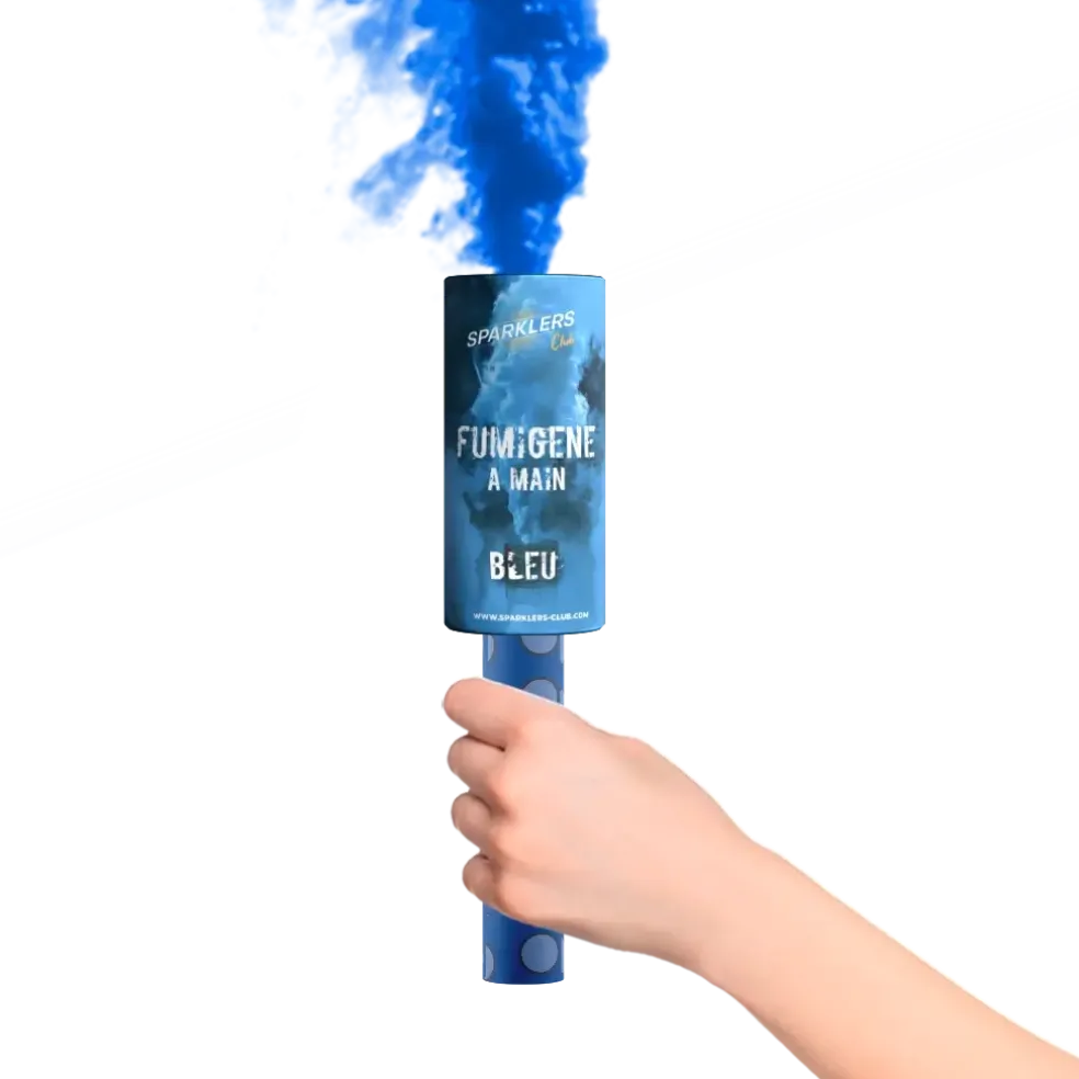 Fumigène à mains 45 secondes bleu