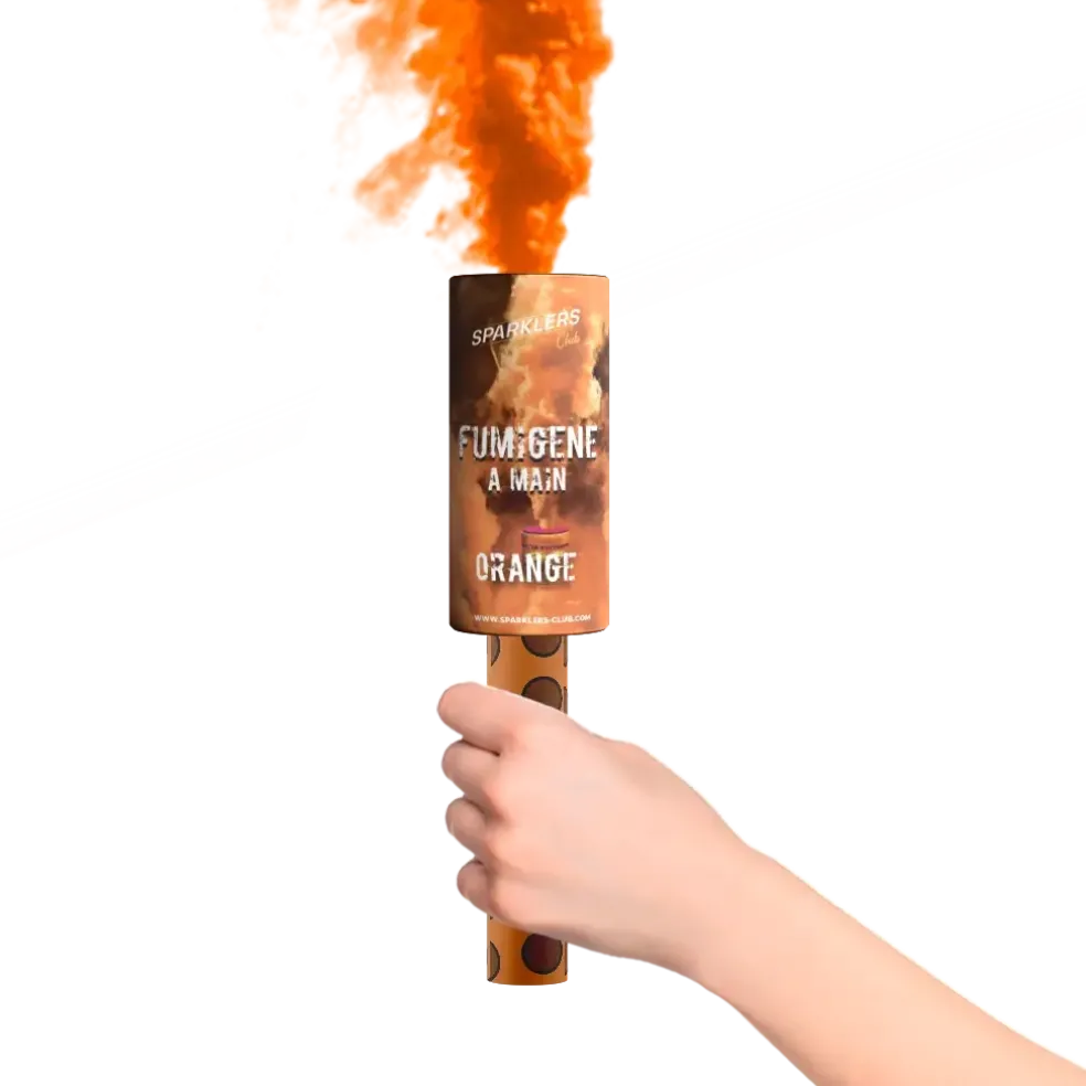 Fumigène à mains 45 secondes Orange