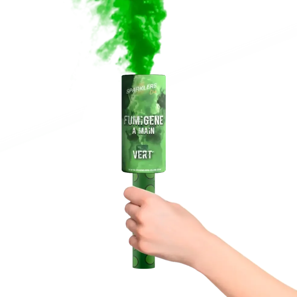 Fumigène à mains 45 secondes vert